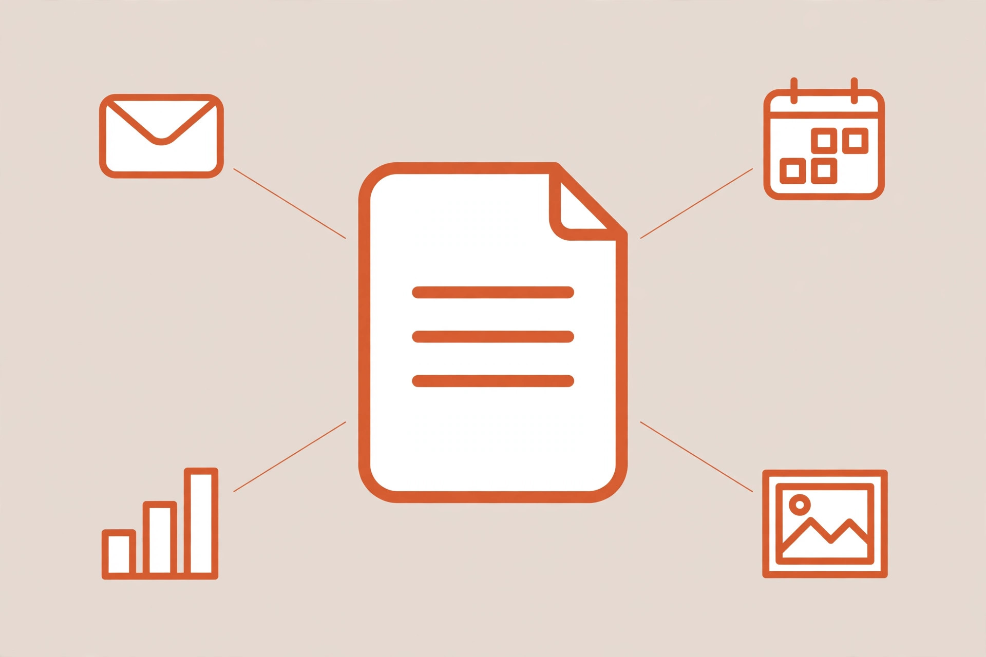 Simple graphic showing one written instruction file feeding several AI tasks, the idea behind Gemini skills as standard work